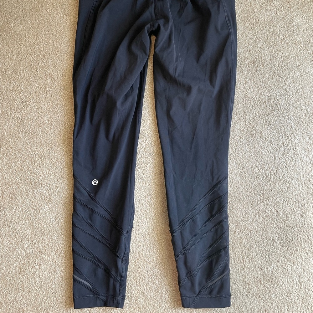Lululemon leggings with mesh detail